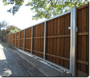 Automatic Cedar Driveway Gates | Nortex Fence & Patio