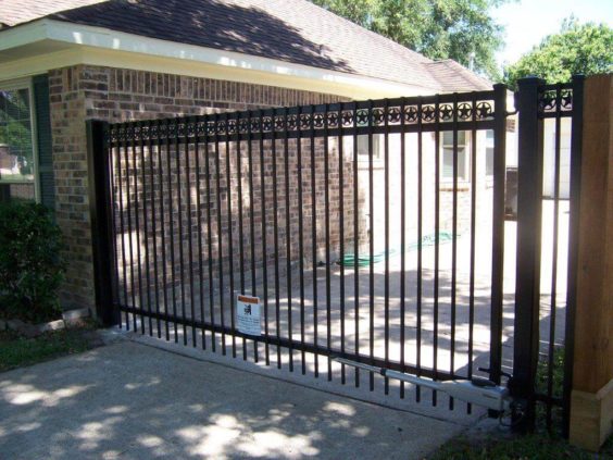 Automatic Cedar Driveway Gates | Nortex Fence & Patio